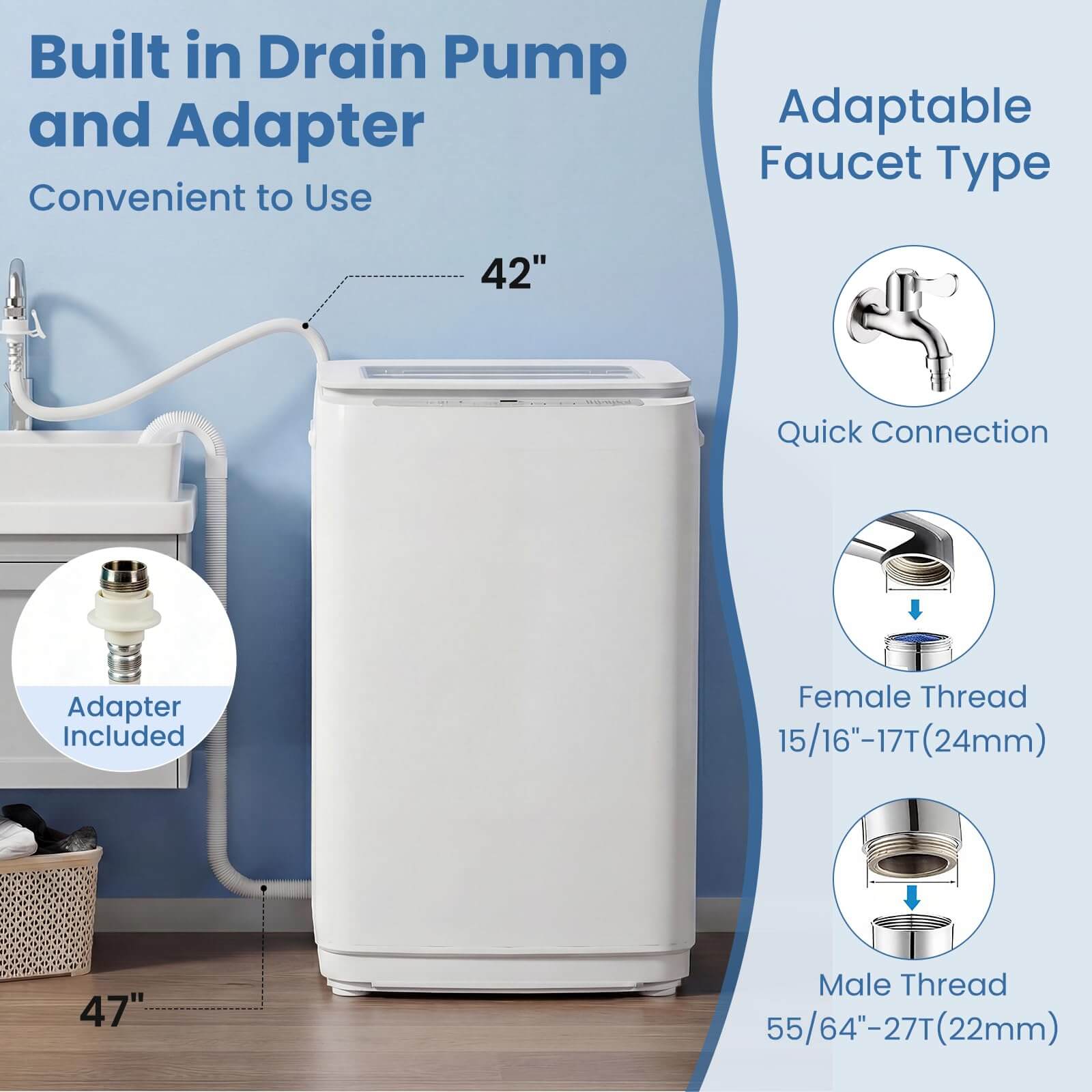 VCJ portable clothes washing machines